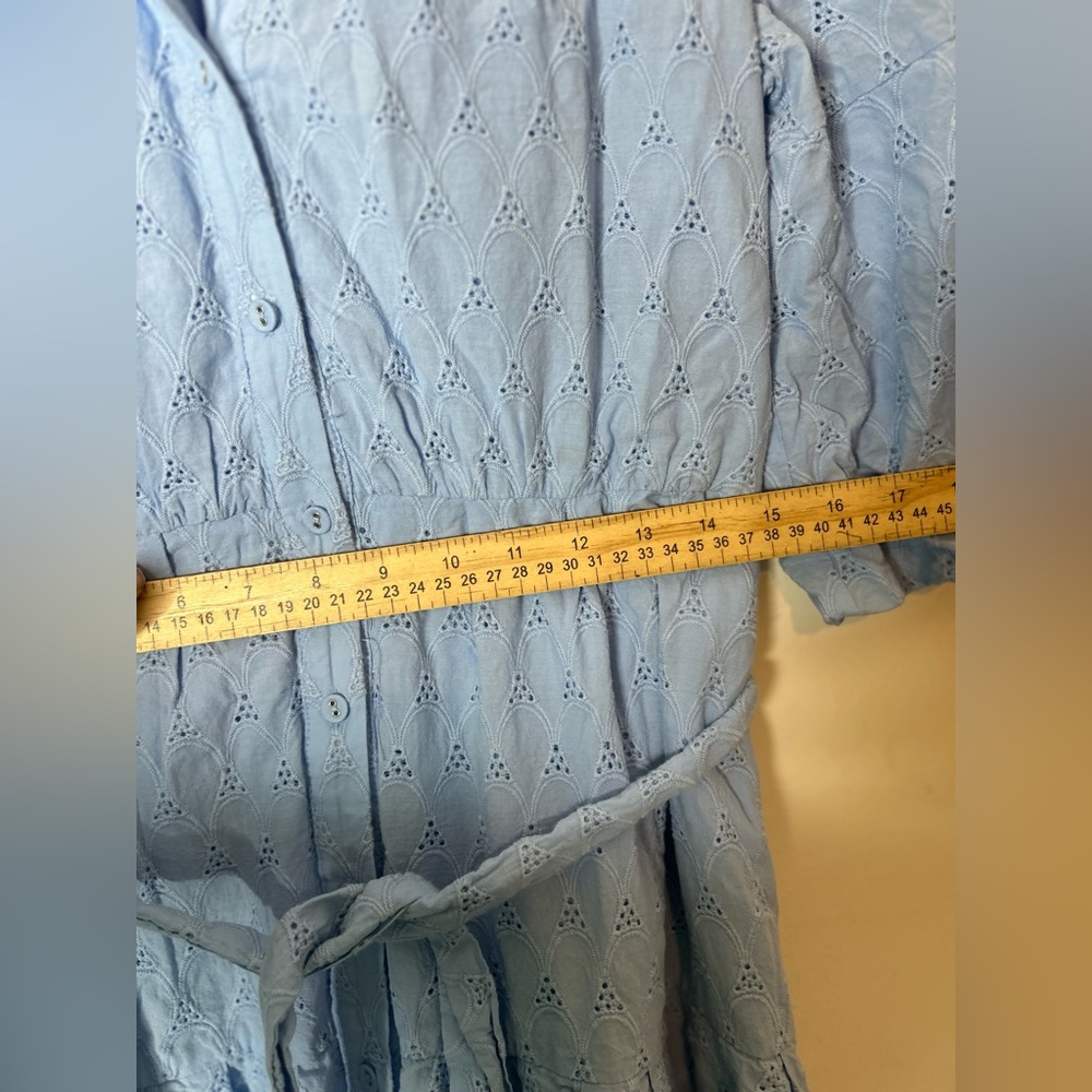 Avec Les Filles Eyelet Tie Waist Shirtdress - Picture 5 of 6